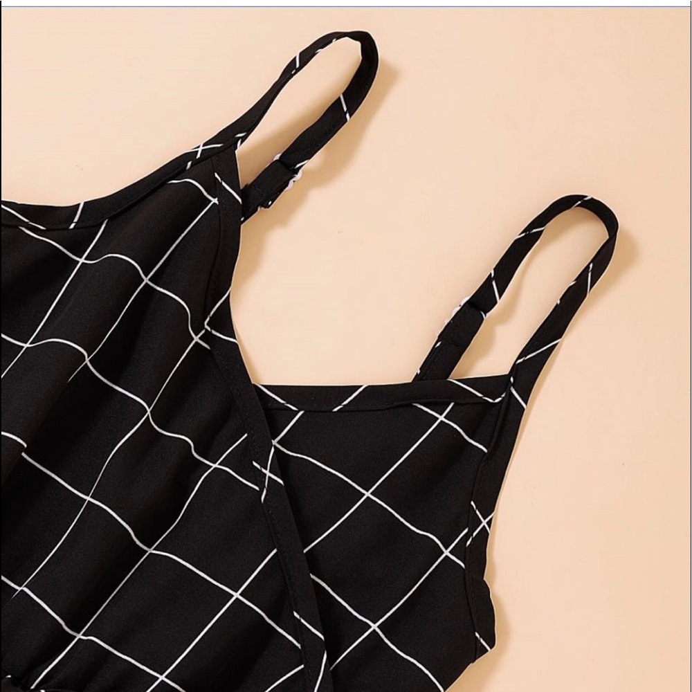 Toddler  Girls Stylish Stripy Plaid Causal Onesie - Picture 3 of 6